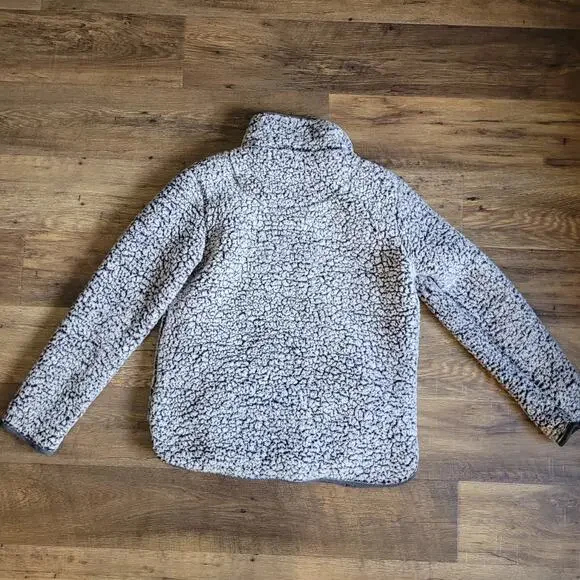 Thread and Supply Sherpa Fleece Quarter Zip Pullover Gray Womens Small - Picture 5 of 13